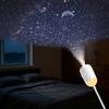 2-in-1 Sternenprojektor Nachtlicht mit Filmen, USB Sternenhimmel Nachtlicht Projektor für Schlafzimmer, Mini LED Deckenwand Projektionslampe mit 360