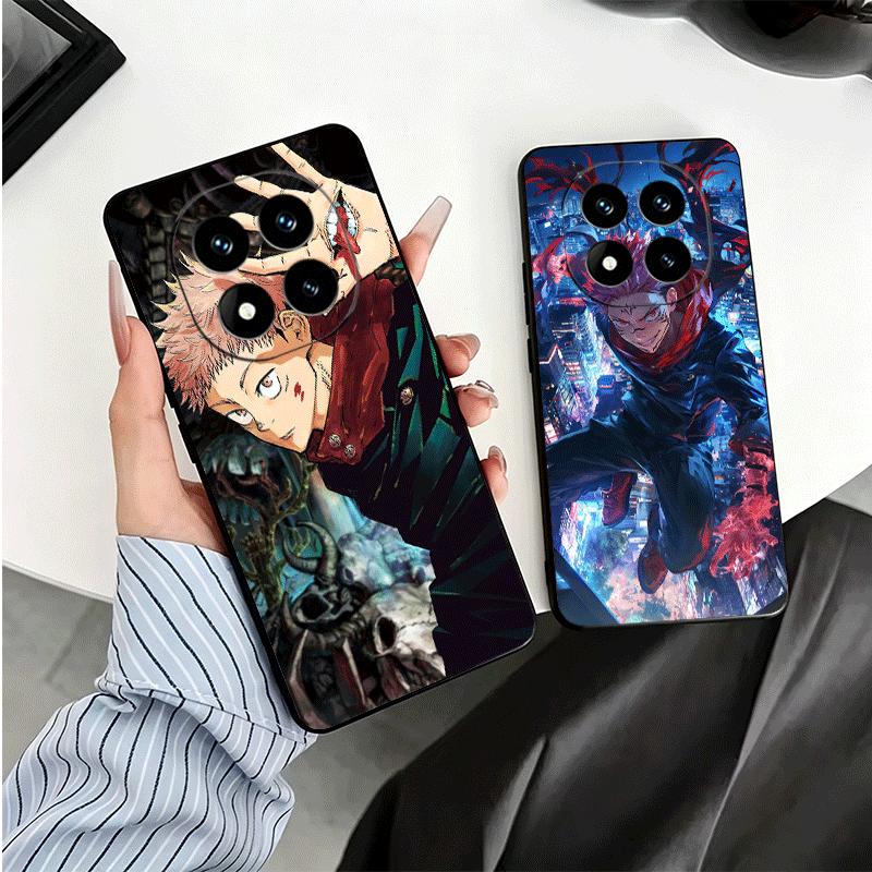 Anime Itadori Yuji JUJUSU Soft Phone Case for Xiaomi Redmi Note 12 13 14 15 Pro Plus 11 12S 11S 11T 10 4G Black Cover Back Shell
