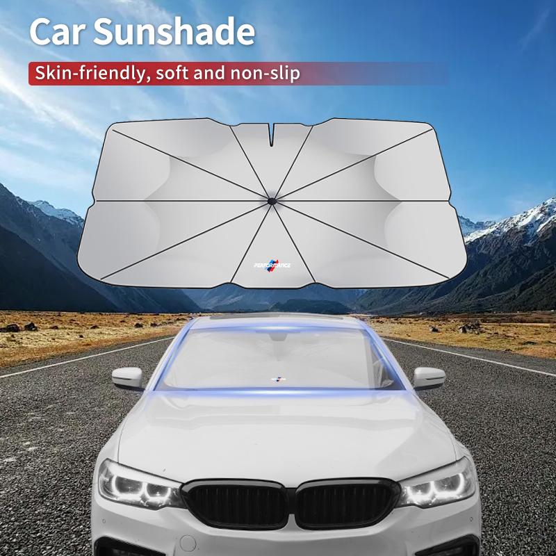 KWMBS1 Car Sticker Car Sunshade Windshield Umbrella Sun Protection Accessories For BMW Performance M3 M5 F25 F26 F15 F16 E90 E91 E92 E6