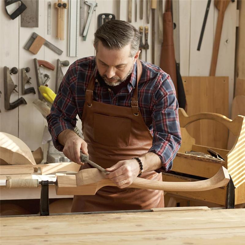 ABGR-5Pcs File Handle 4.25 Inch Round And Rectangular Hole Ergonomic Handles For Metal Files