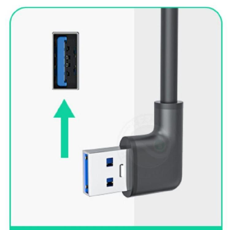 USB3.0 Extend Cable Cord with Power Switches 90 Degree Bend for USB Fan LED Lamp