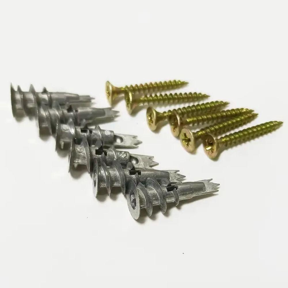 54pcs Fastening Heavy Duty Metal Wall Screws Self-Drilling Wall Screws Set  Professional Use