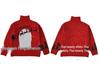 2025 Winter Kinder Roter Rollkragenpullover - Trendiger Weihnachtsstil für Jungen und Mädchen