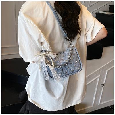 Spring and Summer New Bag Chain Bag Sweet and Cute Underarm Bag Fashionable Shoulder Messenger Bag Women