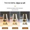 Creative Thinker Electroplated Gold Table Lamp: Rechargeable Night Light & Bedroom Ornament