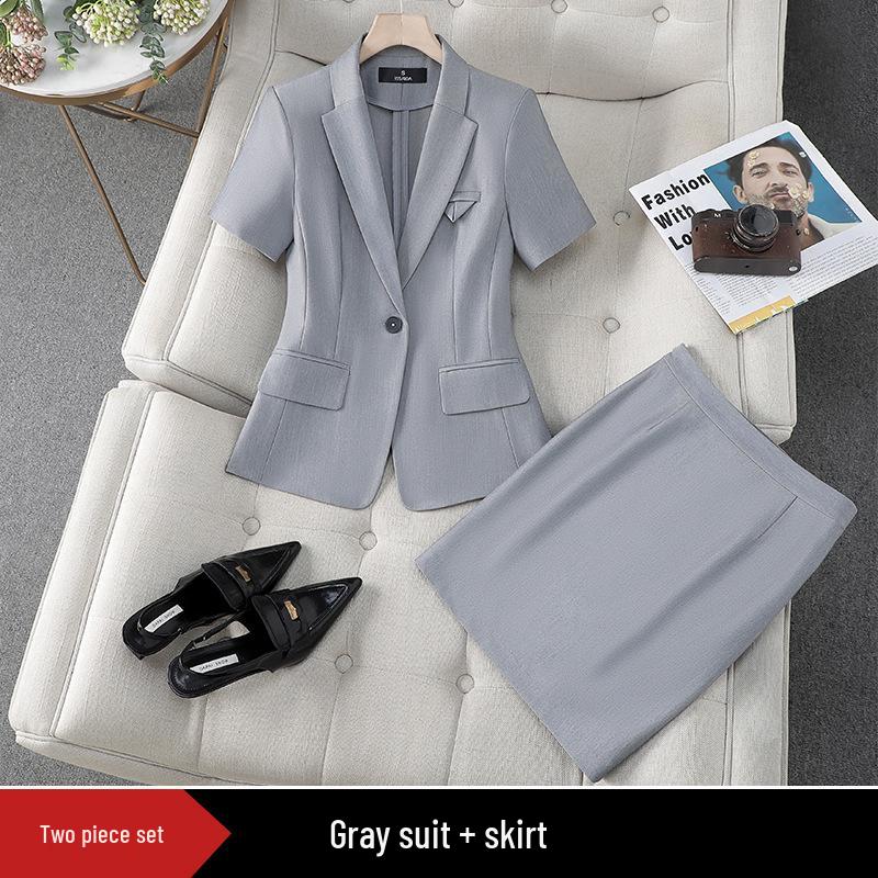 Elegant Women's Slim Fit Business Suit Set for Interviews and Work