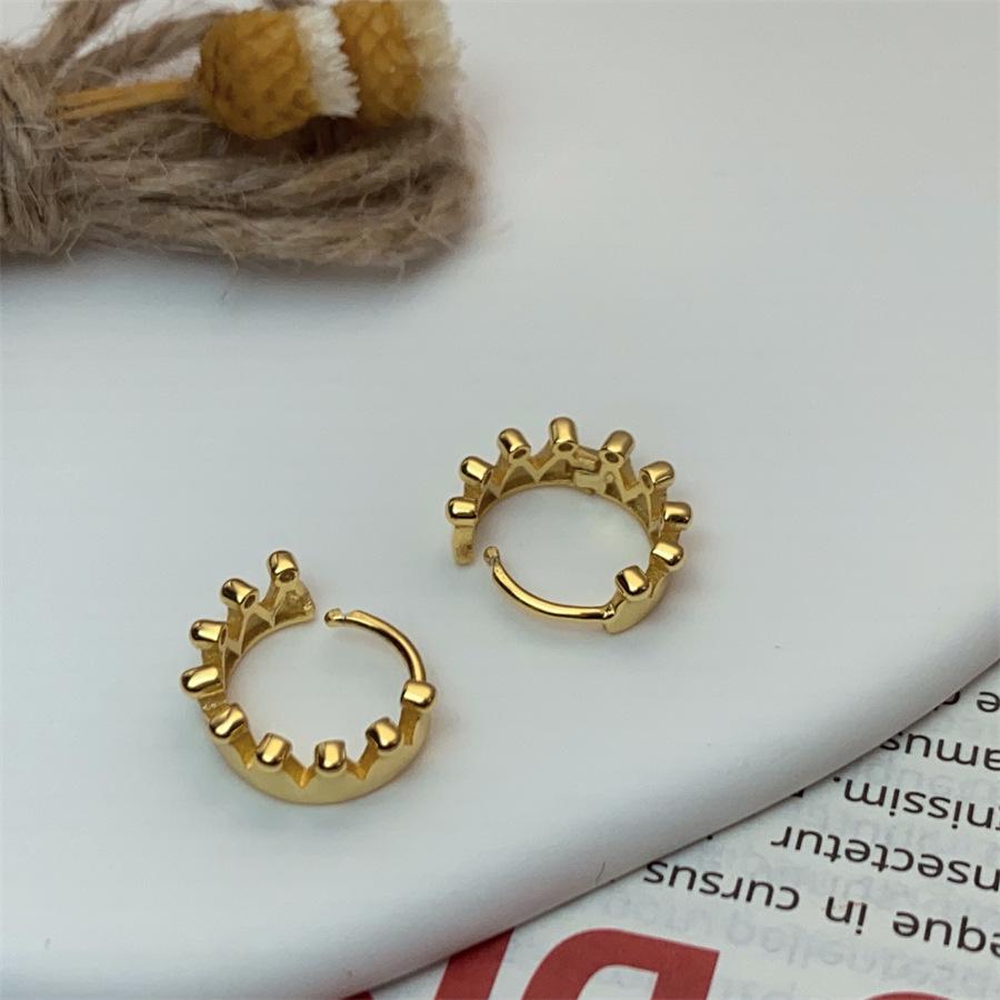 Crown Silver Cross-border s9254 Women's Gold-plated Hoop Earring