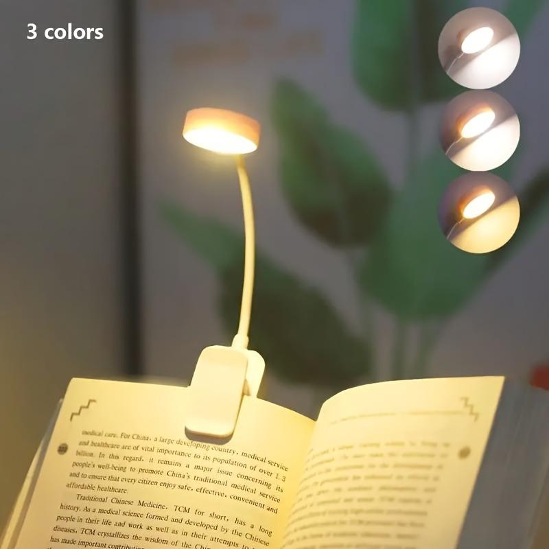Mini Clip Book Lamp LED Table Lamp Eye Protection 3 Colors Battery Powered USB Night Light Portable Bedside Student Reading Lamp