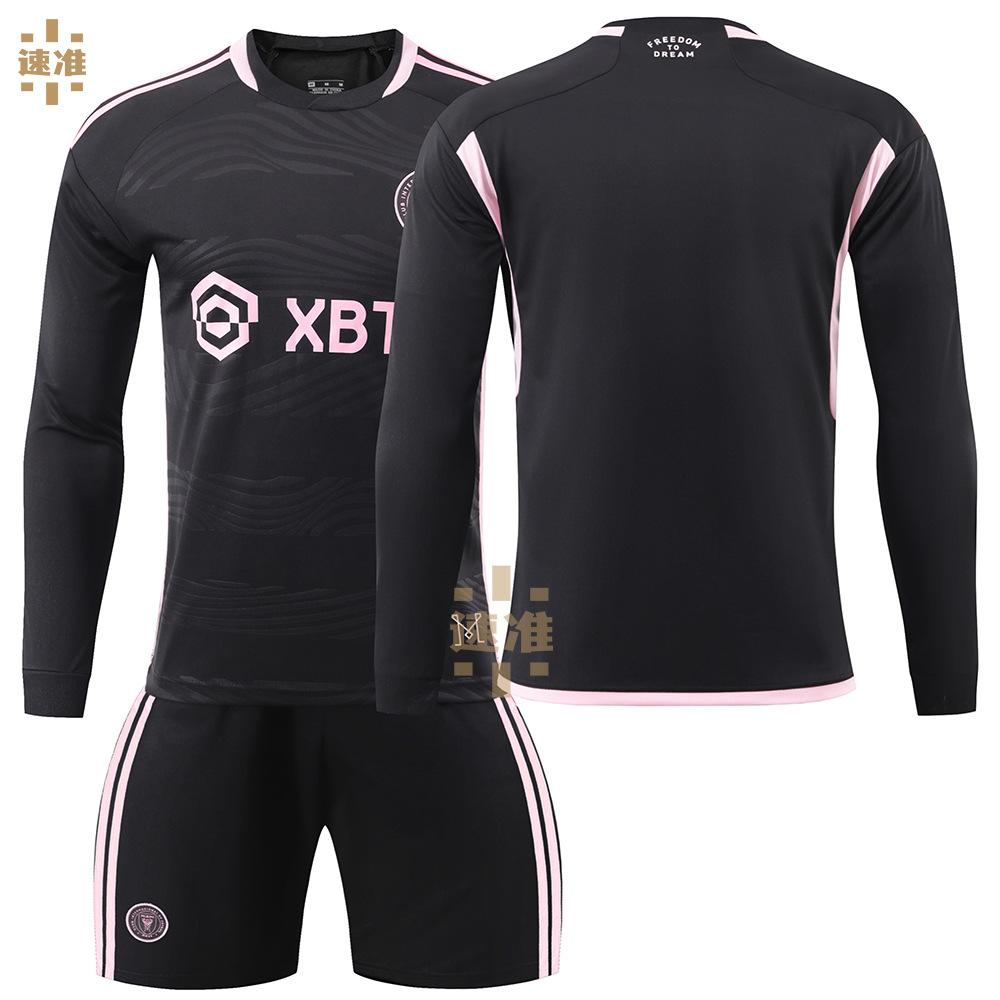 Miami Jersey Long-Sleeved No. 10 Major League Football Jersey Away Black Children S Suit With Socks 22