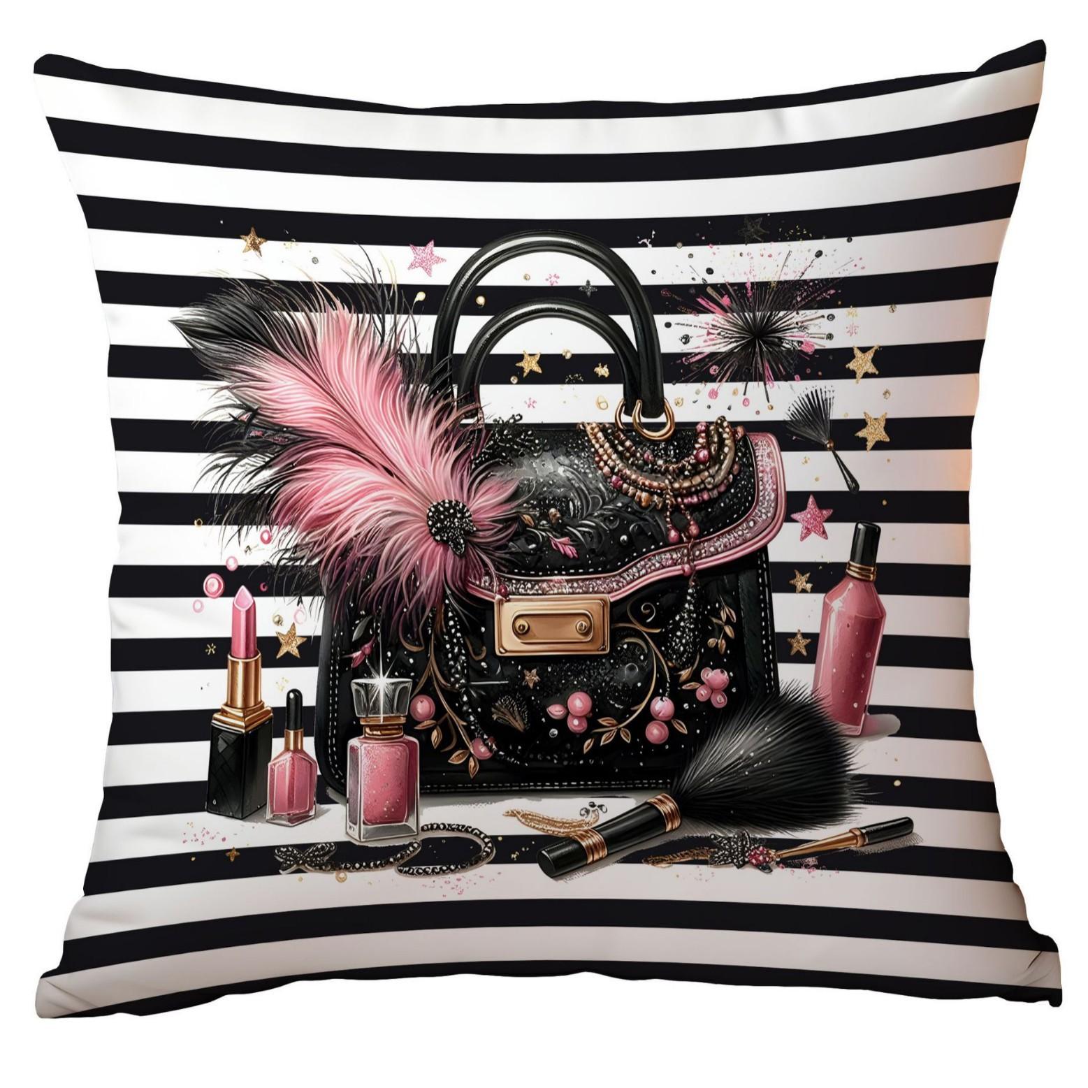 

Новая Новогодняя Наволочка Серо-Розовая Высококлассная Парная с Домашней Диванной Подушкой Наволочка 45 * 45Cm