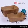 Coated Kraft Paper Food Boat Tray with Lid