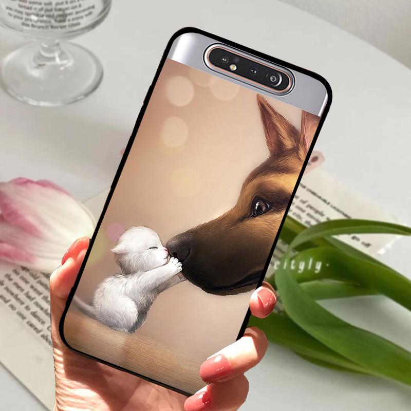 Per Samsung Galaxy A80 Custodia A 80 Antiurto Morbida TPU Silicone Copri Telefono Per Samsung Galaxy A80 Funda A80 2019 Capa Cartone Animato