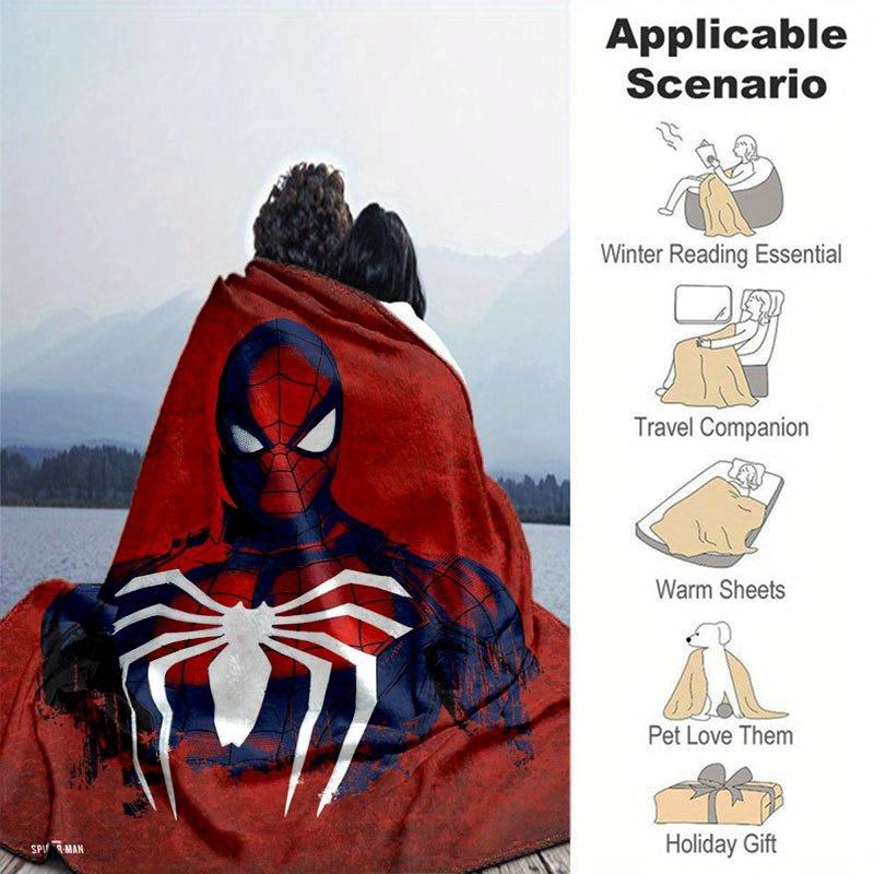 Spider-man Cute Printed Blanket Rectangular Soft Comfortable Modern Style Polyester