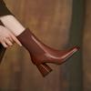 Fashion Women's Boots Fabric High Heel Autumn Sock Boots Women Fashion Zipper Pumps Pointed Toe Slip On All-match Single Boots Size35-40