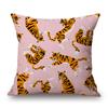 Dschungel Tiger Leopard Tiere Malerei Kissenbezug Heimdeko Kissenbezüge Dekorative Kissen für Sofa Kissenbezug