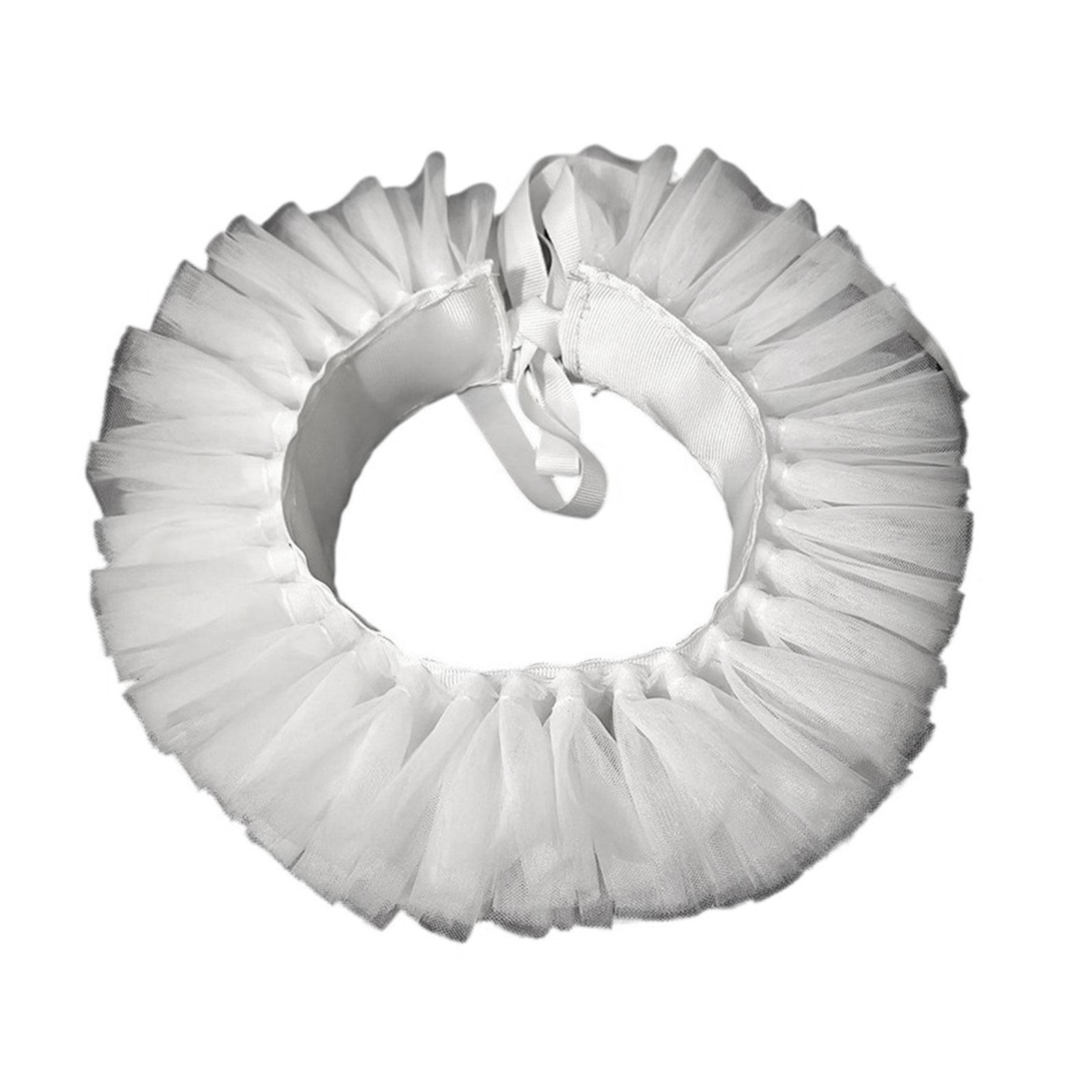 

Женский регулируемый галстук-лента, многослойный сетчатый тюлевый искусственный воротник, чокер-жабо на шею для костюмов для косплея, хэллоуинских вечеринок