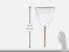 Shoei Tamami River Bug Net 28cm Stainless Steel Cover Wooden Handle 30cm White Lace - No.232