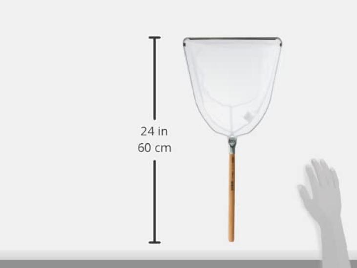 Shoei Tamami River Bug Net 28cm Stainless Steel Cover Wooden Handle 30cm White Lace - No.232