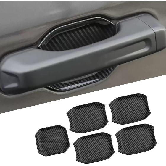 LIUQING Door Handle Bowl Cover Trim for 2018-2024 2025 Jeep Wrangler JL JLU & Gladiator JT 4 Doors Exterior Accessories Door Bowl Scratch Protector