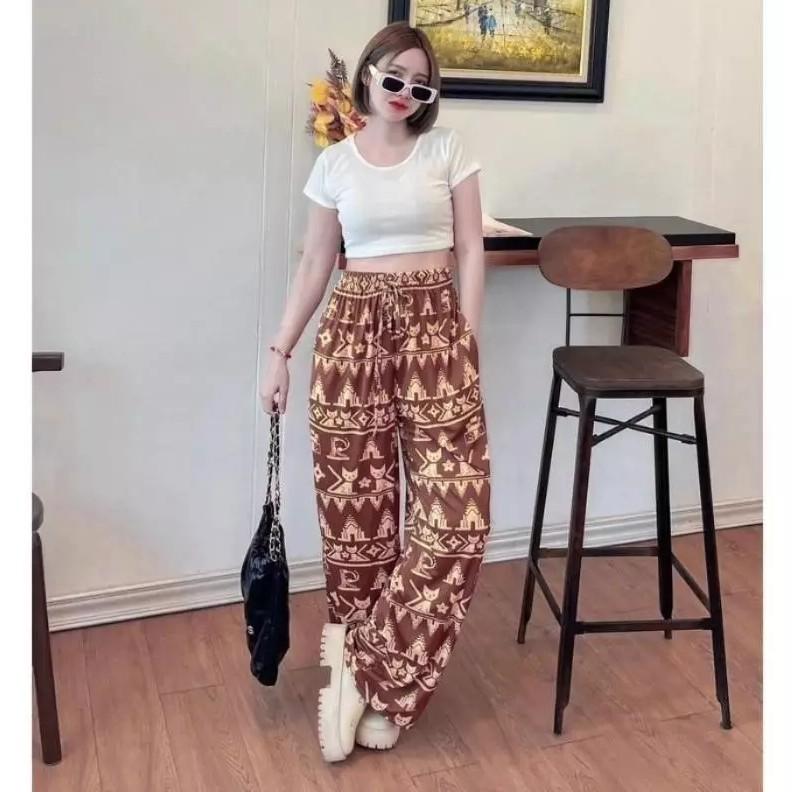 Cat Pants Adjustable Elastic High Waistband Strap Sexy Unisex Man Women Print Thailand Casual Streetwear Beach Bohemian Retro Vintage