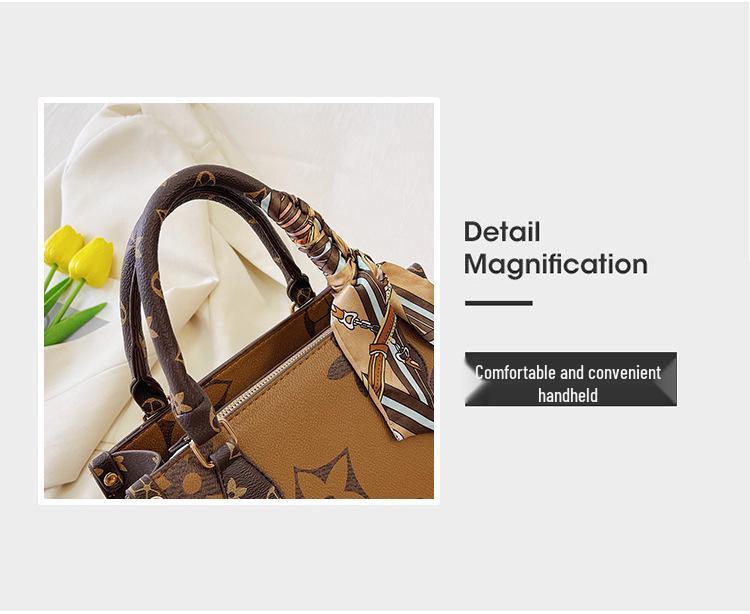 Women's Vintage Floral Tote Bag, 2024 Trendy Large Capacity Shoulder Bag with Wide Strap