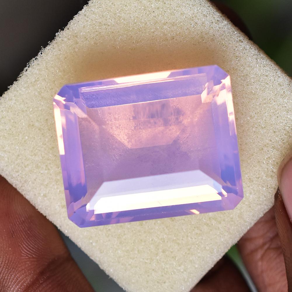 Lab Created Pink Emerald 90ct Certified Loose Gemstone