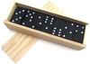 Kisangel 2 Sets Black Wooden Dominoes with Storage Box, Kids Educational Toys for Creativity, Table Game