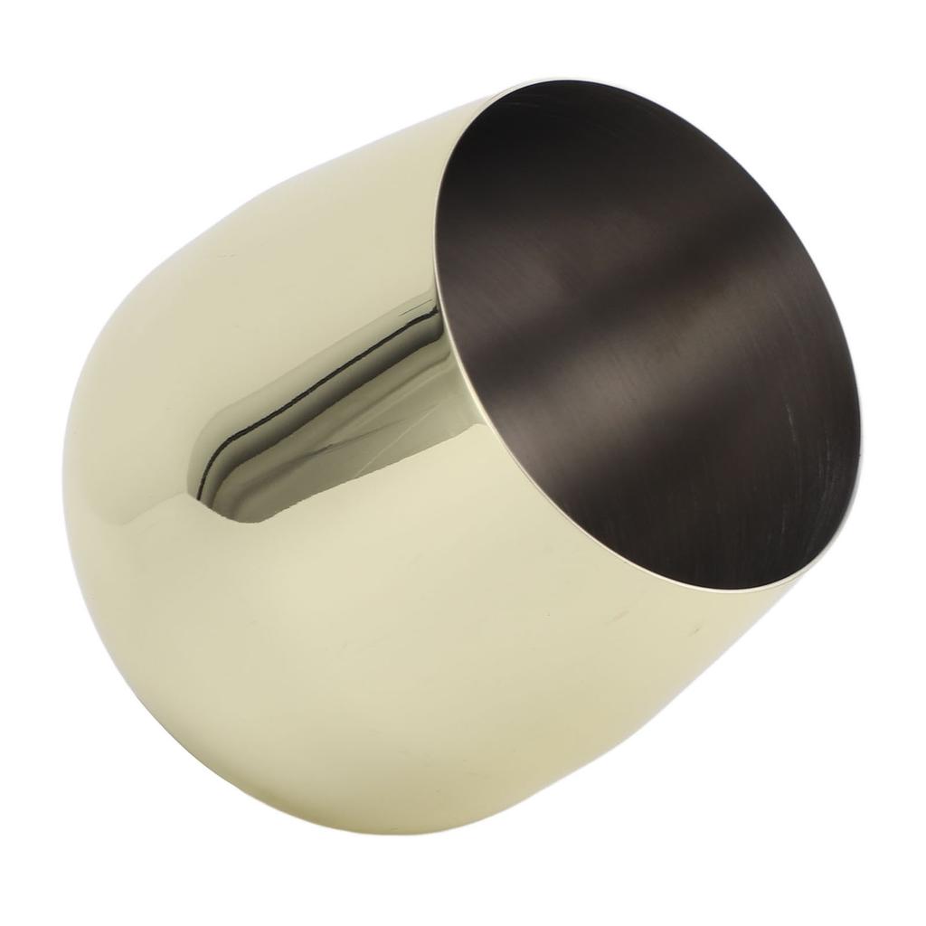 Weinglas aus Edelstahl Stiellos Eiform 550ml Unzerbrechlich Tragbar für Bar Outdoor-Veranstaltungen Vergoldung