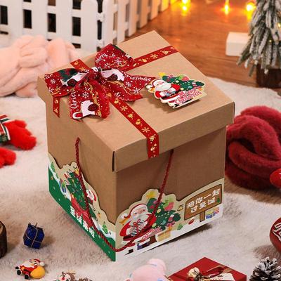 Large Christmas Eve Hand-held Gift Box & Bag Set for Party Favors