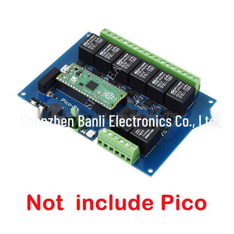 8-Channel Industrial Relay Expansion Board for Raspberry Pi Pico