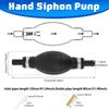 Hand Fuel Pump Car Gas Oil Siphon Transfer Pump Kit with 1.5m in/out Hose for Liquid Gasoline Tuning Fuel Diesel Transfer