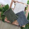 2pcs Crochet Cotton Table Pads Heat Resistant Placemats Colorful Coaster Decorative and Protective Mats for Hot Dishes