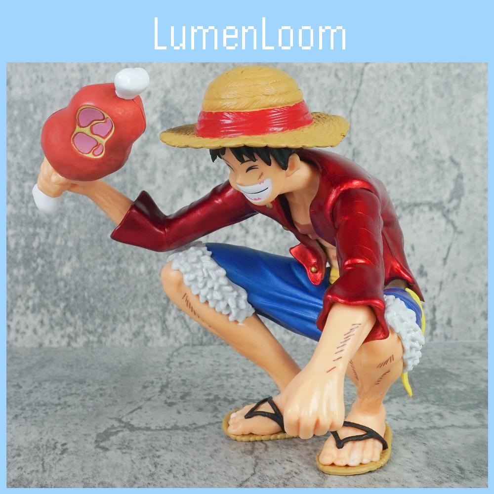 One Piece Luffy Sitting Pose Pvc Figure With Collectible Display For Anime Fans