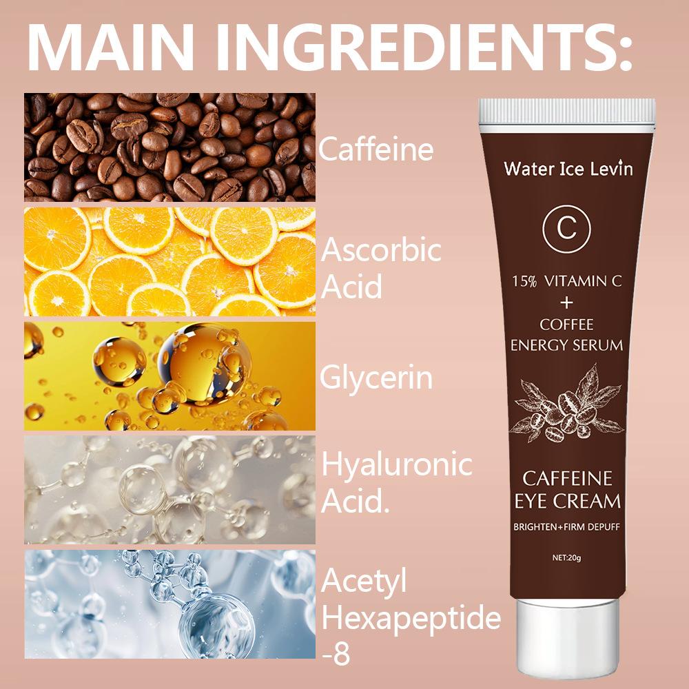 Caffeine + Vitamin C Eye Cream Stick with Botanical Extracts Gently Nourishes Improves Fine Lines Relieves Eye Bags Dark Circles Enhances Elasticity