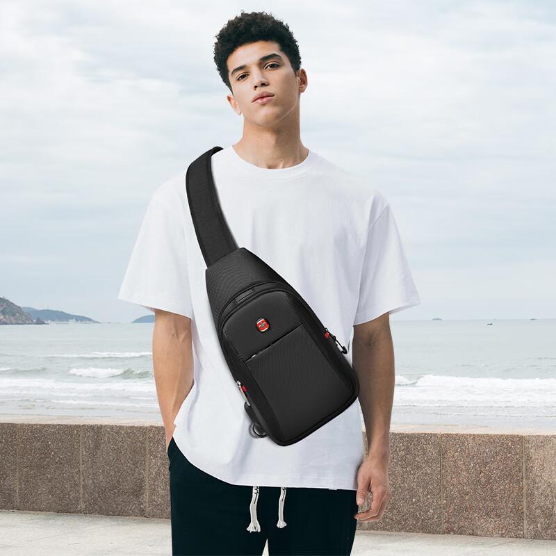 CROSSGEAR Chest Bag, Casual and Sport, Shoulder Bag, Flat Crossbody Bag, Cycling Phone Bag, Storage Pouch