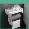 Regal-Küchenrollenhalter mit Klebebefestigung Küchenrollenhalter Toilettenpapierhalter ohne Bohren Badezimmer-Toilettenpapierhalter