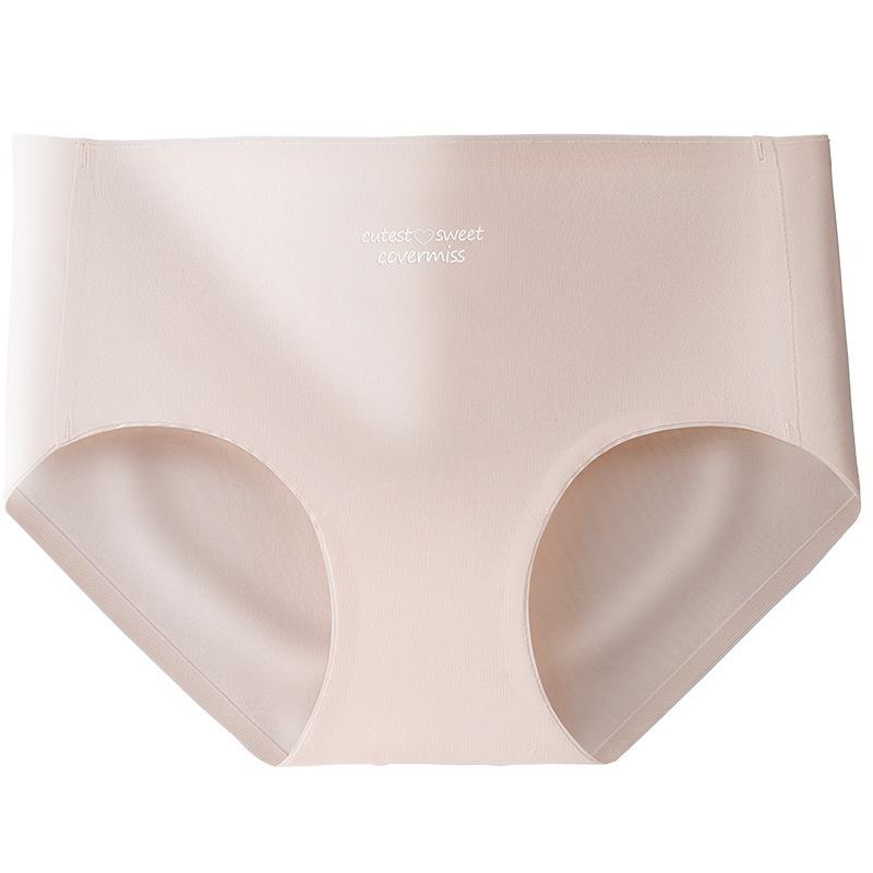 Ladies Spring and Autumn Pure Cotton 10A Antibacterial Extension Crotch No Trace Middle Waist Triangle Briefs