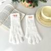 Soft Cashmere Winter Knitted Gloves Korean Style Full Finger Mittens Durable Warm Gloves  Women