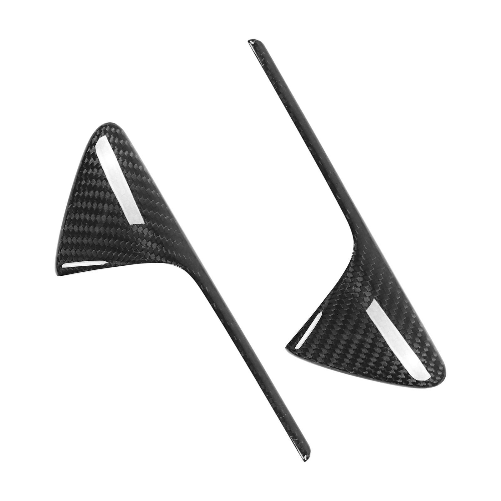 

Pair of Side Fender Camera Vent Cover Trim Real Carbon Fiber Fit for Tesla Model 3 S X YGlossy Carbon Fiber