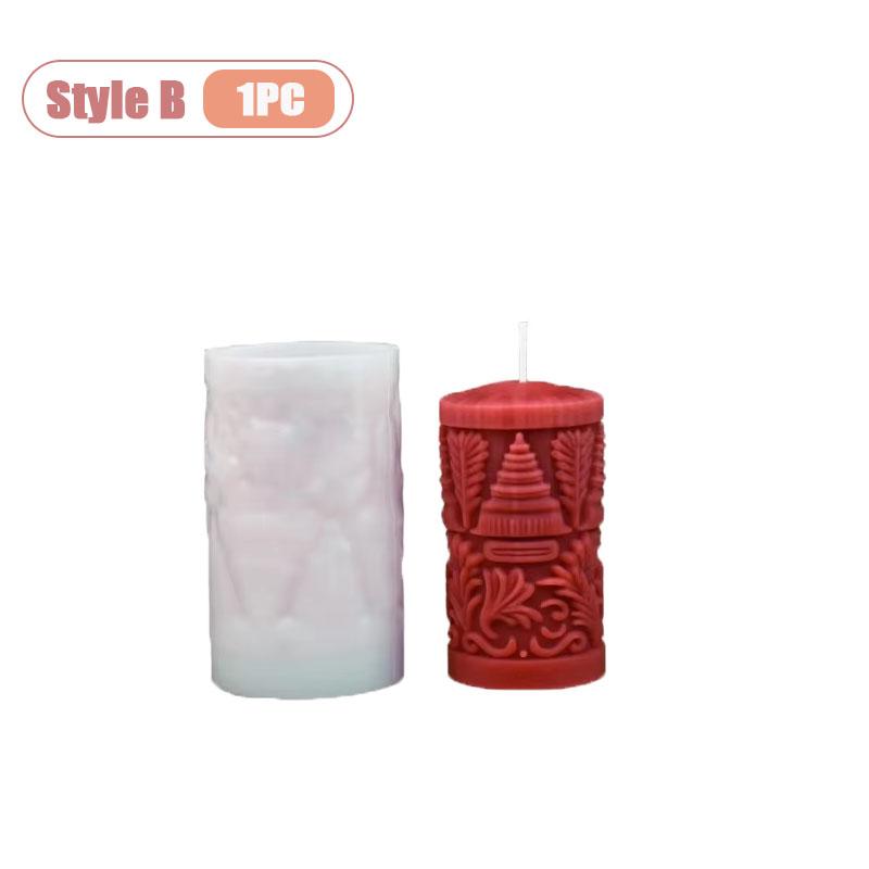 1-4PCS DIY Candle Making Kit Christmas Cylinder Silicone Mold for Handmade Scented Candles Holiday Gift Idea Home Craft Supplie