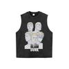 Unisex Vintage Washed Cotton Long Sleeve Tee With Cartoon Print Oversized Fit Streetwear Style