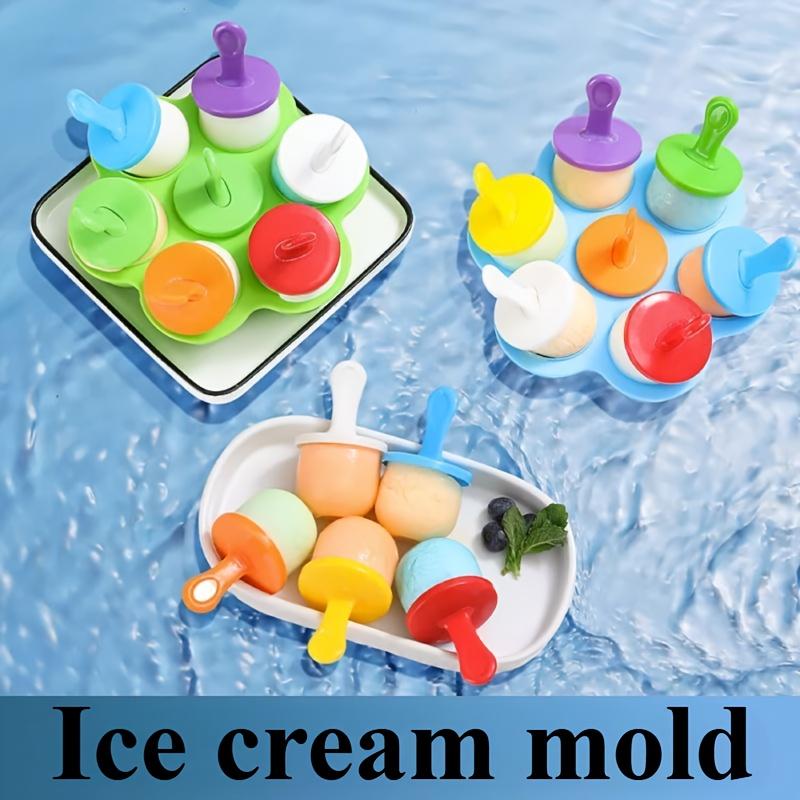 Colorful Flower Ice Cream Mold, DIY Creative Popsicle Mold for Home Use, Multin Color Design, Cute and Eye Catching, Safe Material Easy to Demold
