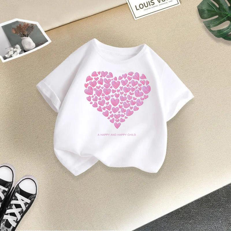 Children's T-shirt for Boys and Girls, Casual and Fashionable Short Sleeved Round Neck Top, Children's Clothing