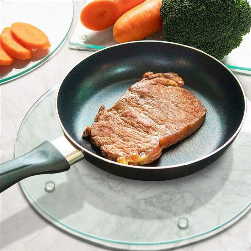 A20F-Round Acrylic Cutting Board For Outdoor Camping, Small Clear Countertop Tray, Scratch Resistant, 30X30x0.3Cm