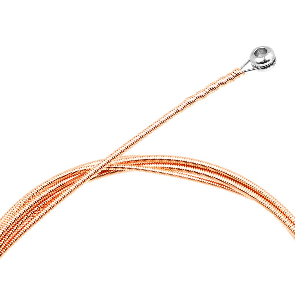 High Carbon Steel Red Copper 4pcs Acoustic Strings 040 095 Inch Hex Core Wound Beads Heavy Duty Professional Studio Stage Long Life Warm