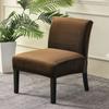 Velvet Armless Chair Cover Solid Color Single Sofa Slipcovers Nordic Accent Stretch Chair Covers Elastic Couch Protector Cover