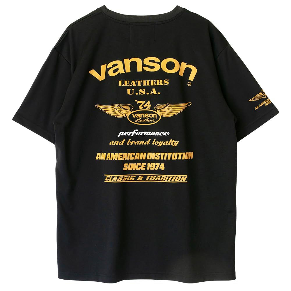 Vanson Streetwear Mesh T-Shirt, Black