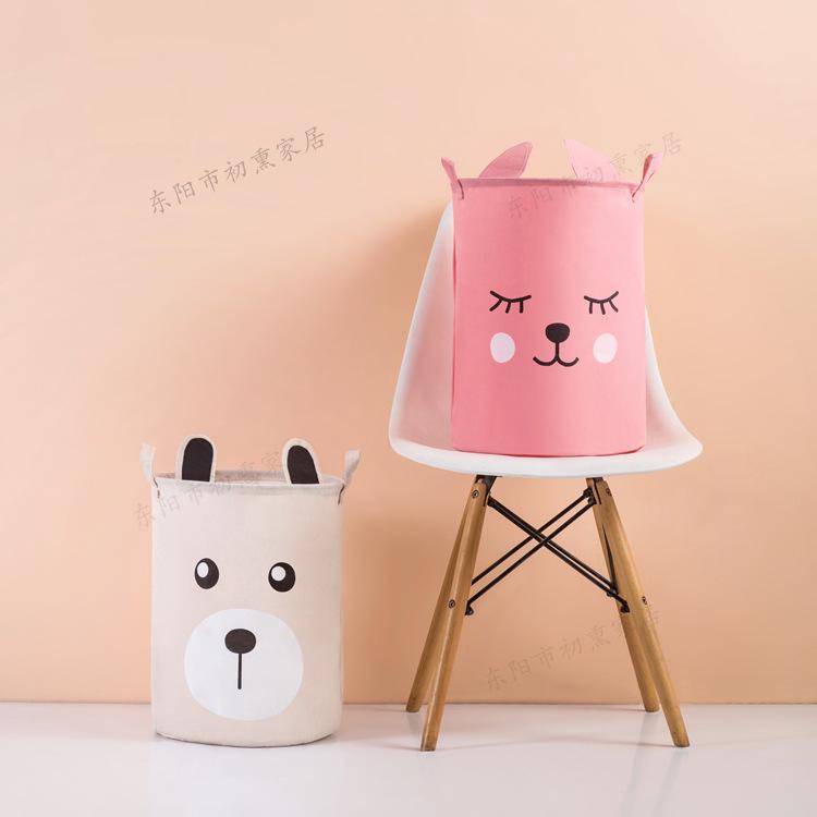 Waterproof Cartoon Animal Ear Kids' Clothes Storage Basket