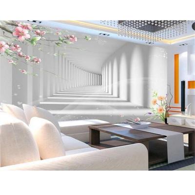 Tapet Promenada Extensie Spatiu Flori Tapet Sufragerie Dormitor Fundal Tv Fototapet Decorare Tapet
