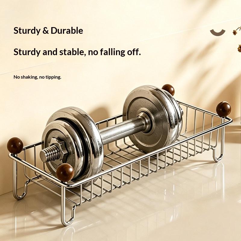 Countertop Bathroom Storage Rack Stainless Steel Drainage Organizer Vanity Tray for Cosmetics Skincare Toiletries Desk Shelf